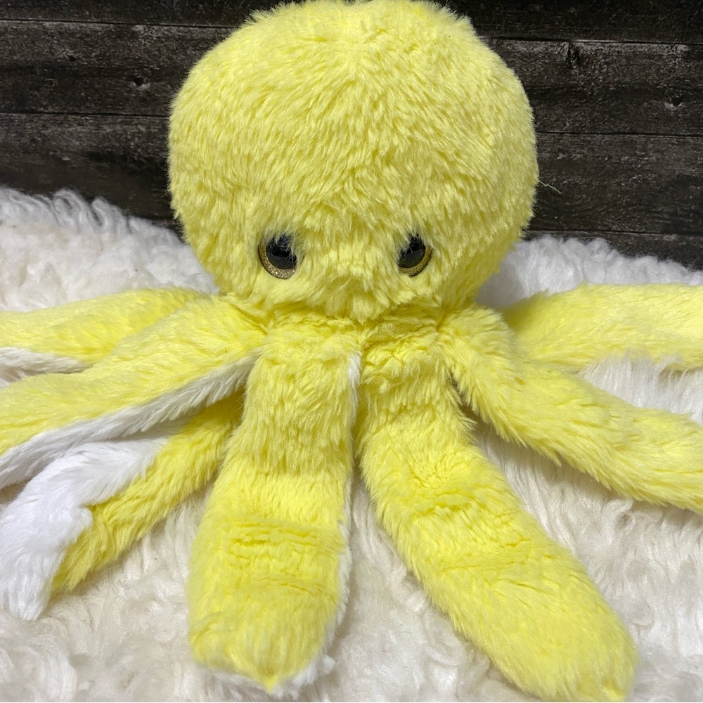 FLUFFUNS YELLOW OCTOPUS STUFFED SEA ANIMAL PLUSHIE TOY PLUSH - Picture 2 of 5